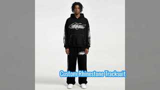 맞춤형 라인스톤 까마귀 스웨터 세트